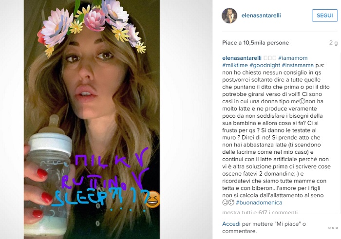 Elena Santarelli Posta una Foto su Instagram: è di Nuovo Polemica